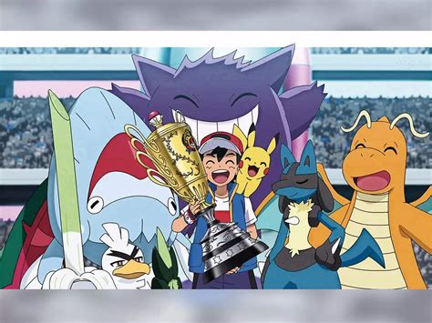 ash finally wins a league|Ash Ketchum Finally Wins A Pokemon League Championship.